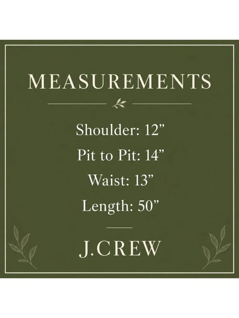 J.Crew Dress Small Green Dark Capers Scoopneck Mixy Maxi Minimalist Preppy NWT